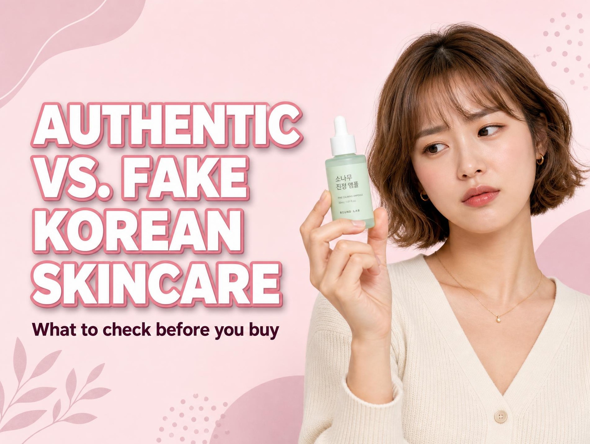 Authentic versus fake Korean skincare guide showing what to check before you buy