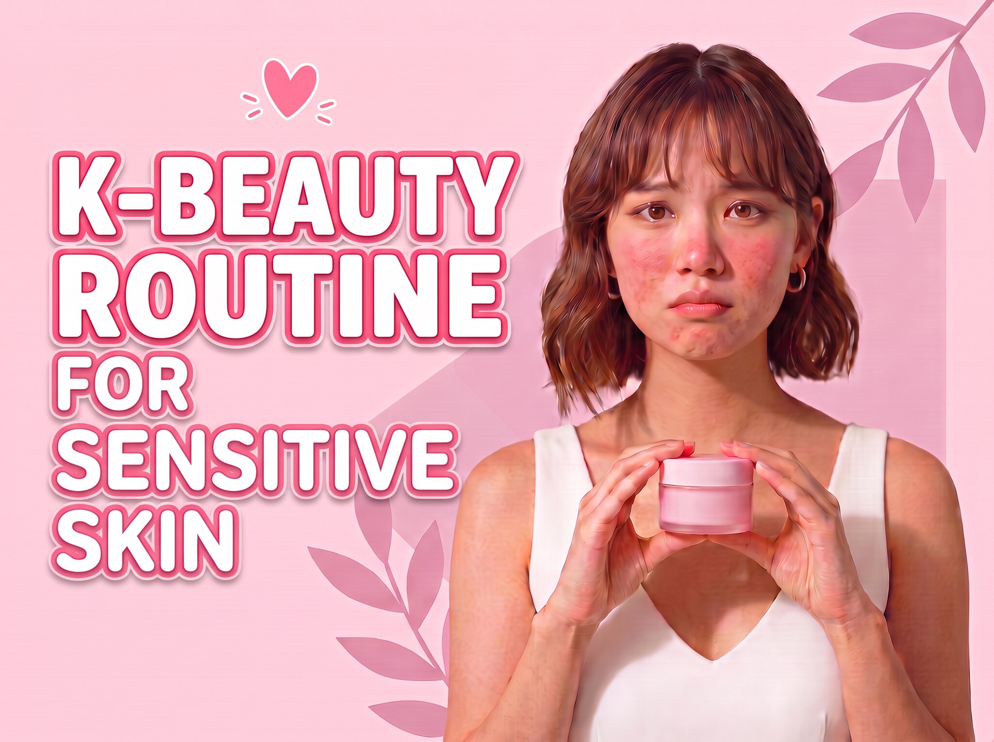 K-Beauty routine for sensitive skin with a soothing moisturizer